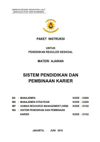 Sistem Pendidikan dan Pembinaan Karier (2016)