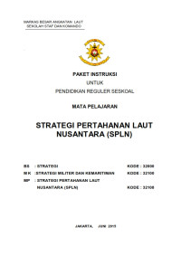 Strategi Pertahanan Laut Nusantara (SPLN) 2015