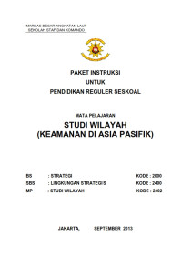 Studi Wilayah (Kemanan di Asia Pasifik) (2013)