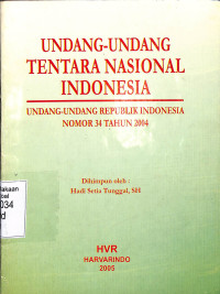 Image of Undang-undang TNI UU RI Nomor 34 Tahun 2004